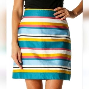 LOFT LADIES STRIPED MIDI SKIRT- 6
